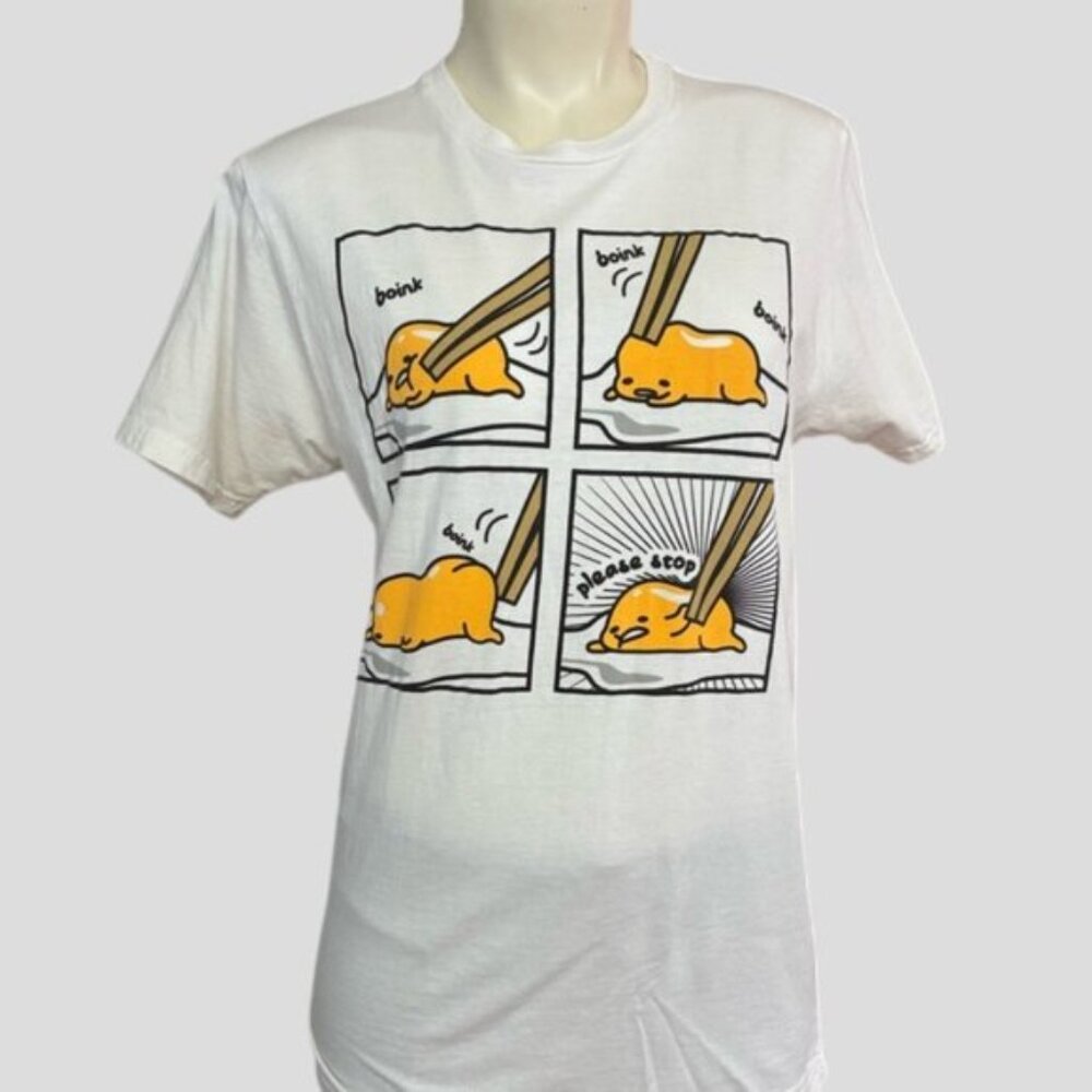 Gudetama The Lazy Egg Graphic White T-Shirt